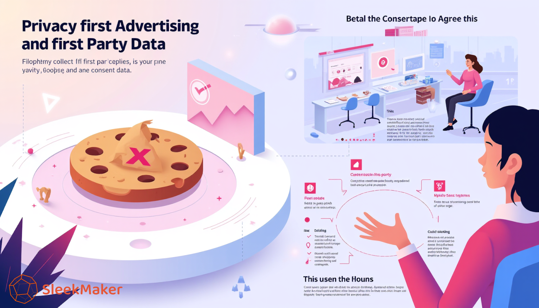 privacy-first-advertising-first-party-data Businesses leveraging first-party data strategies in a privacy-first advertising world.